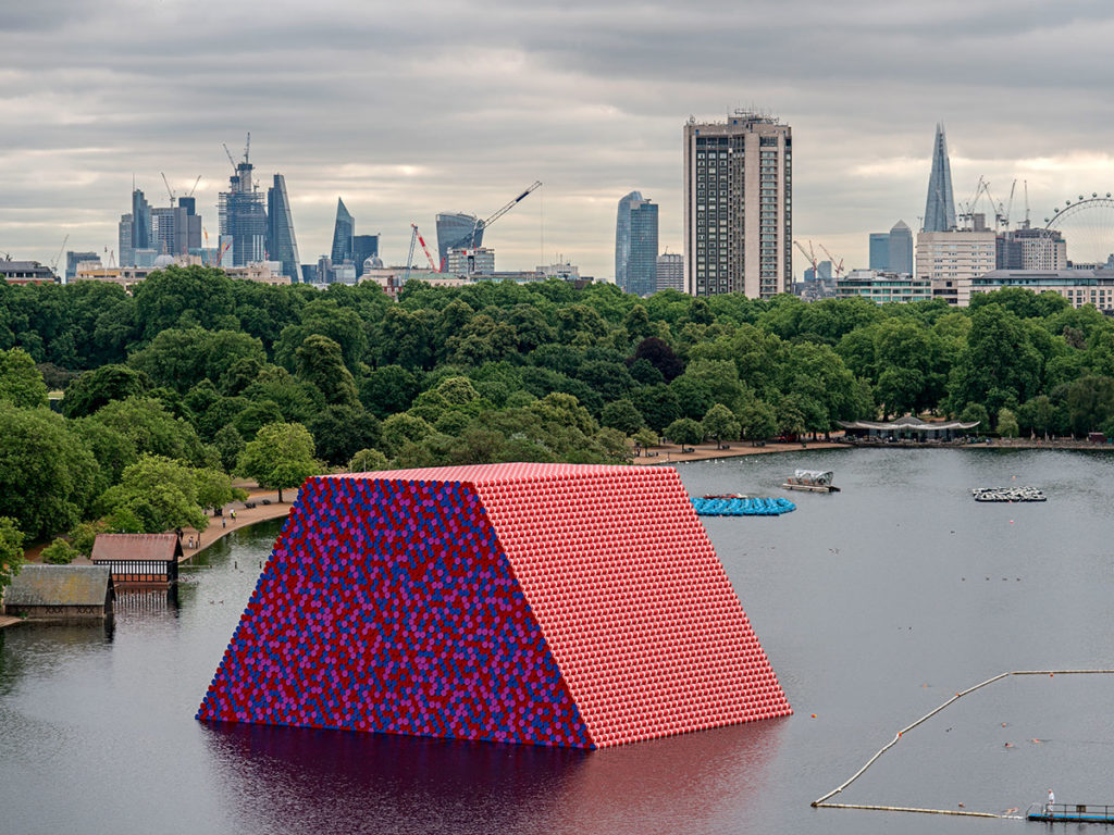 The London Mastaba at Serpentine lake, Hyde Park