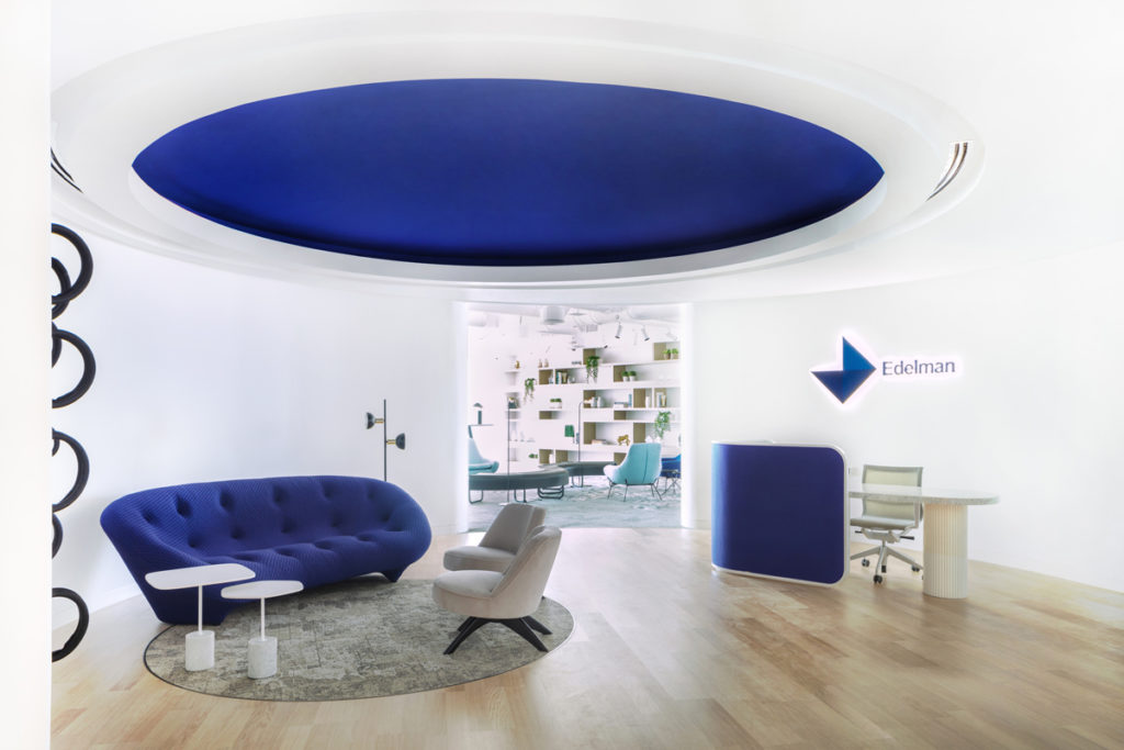 Entrance to Edelman aims to resemble a boutique hotel