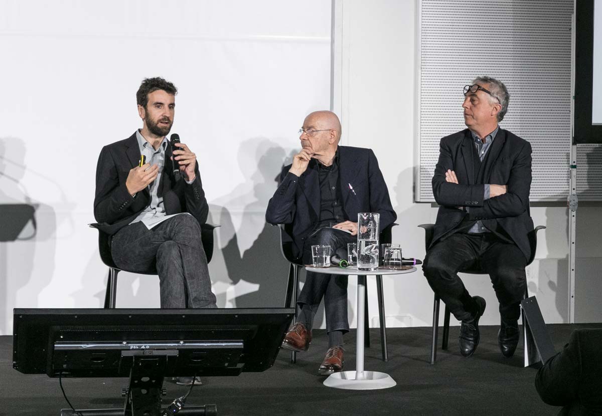 Joseph Grima, Direttore artistico del Museo del Design italiano, architetto Mario Bellini, Stefano Boeri, Presidente di Triennale Milano