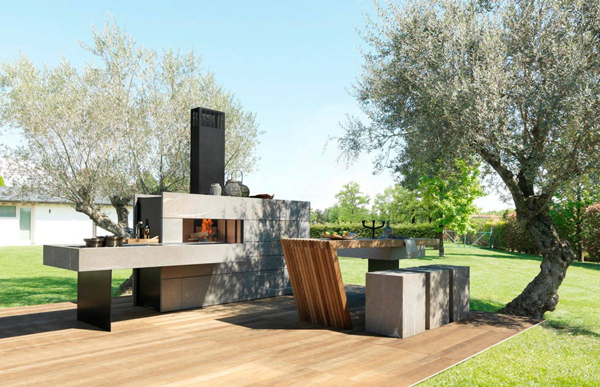 Il nuovo stile per cucinare outdoor