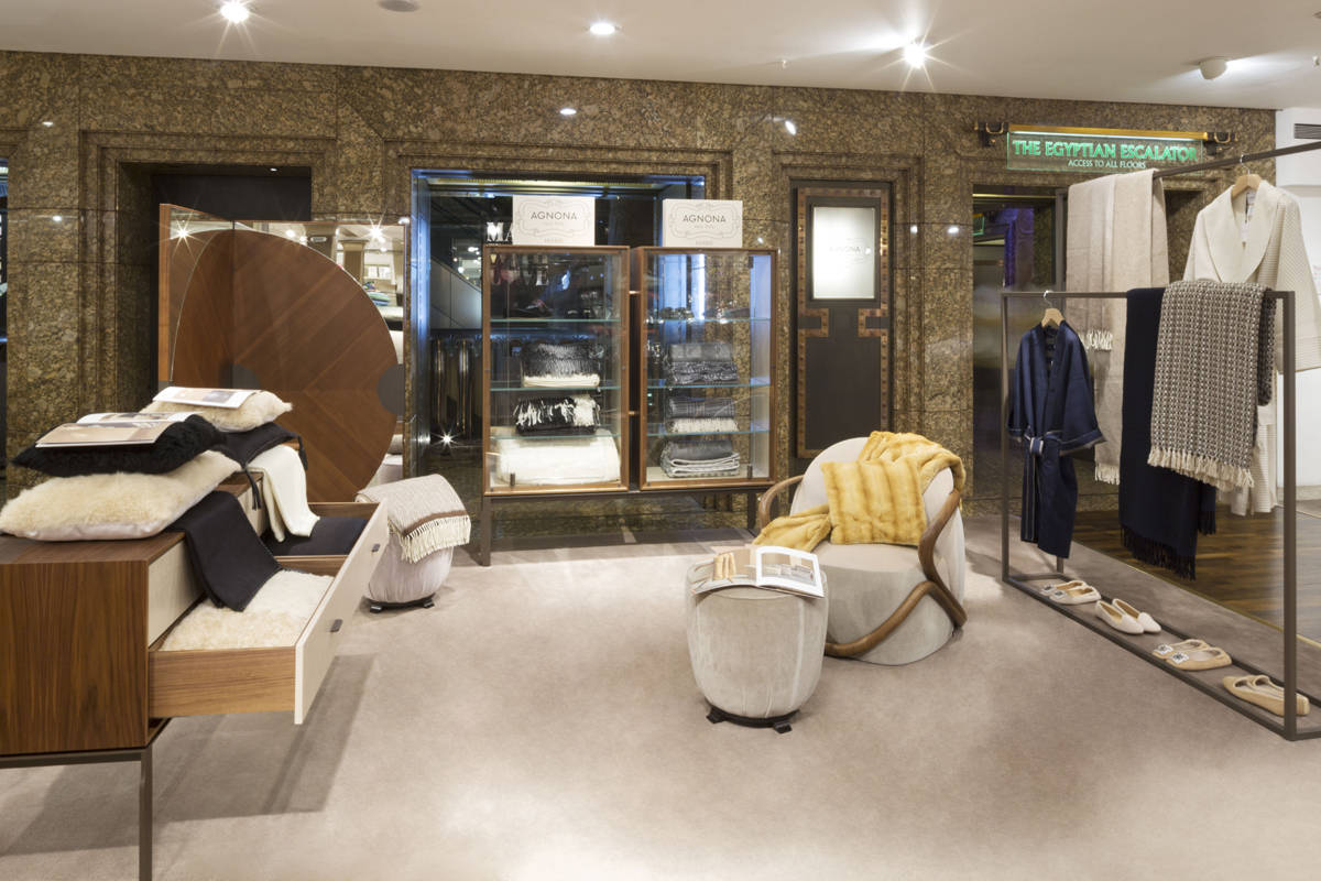 Da Harrods, Giorgetti e Agnona creano morbide atmosfere