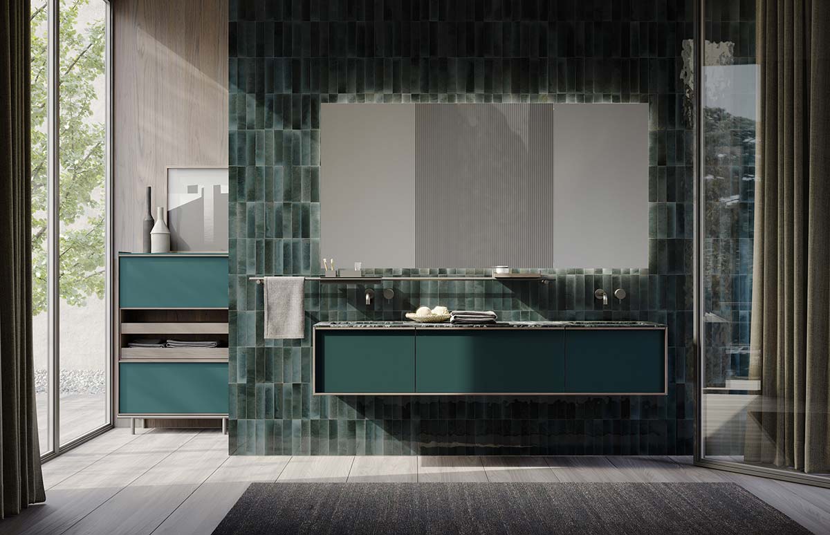 Cromatismi nella sala da bagno