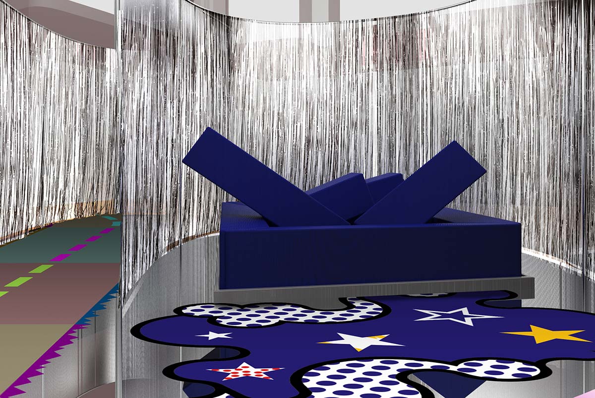 Cielo by Poltronova & cc-tapis, design Archizoom