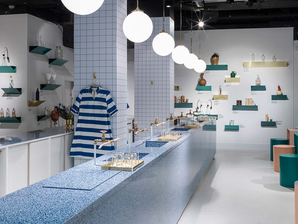 The Water Bar by Selfridges, design Arabeschi di Latte - Photo © Andrew Meredith