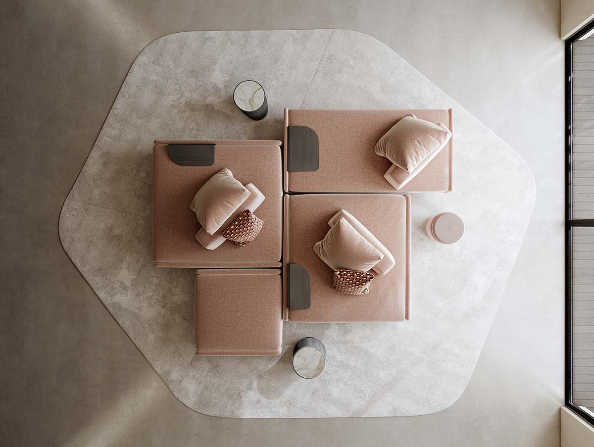 Lilas Mosaïque by Gallotti&Radice, design Dainelli Studio