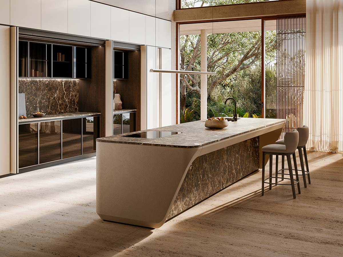 Cove Kitchen by Boffi, design Zaha Hadid