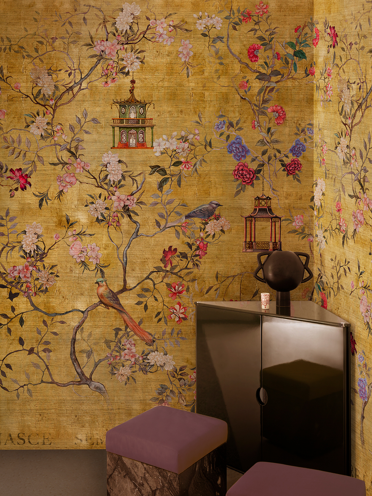 Oriental gold by Wall&decò, design Eva Germani