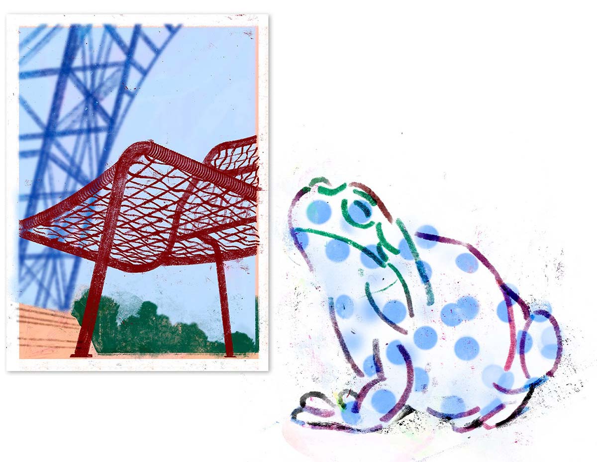 Frog 30th by Living Divani, illustration by Leonie Bos