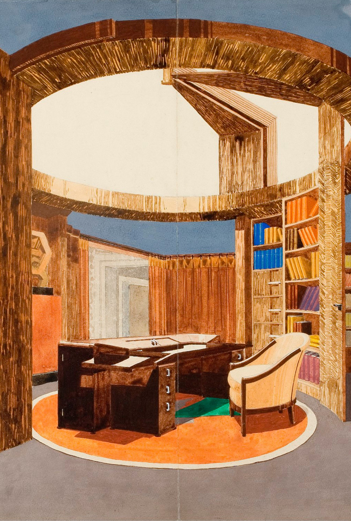 Office-library, design by Pierre Chareau. From the exhibition 1925-2025. Cent ans d’Art Déco, Musée des Arts Décoratifs – Photo courtesy Musée des Arts Décoratifs