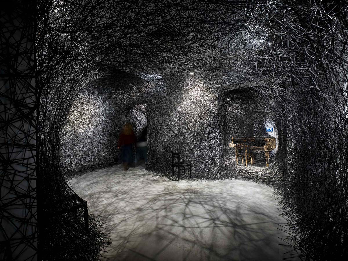 Shiota Chiharu, In Silence, 2002/2025 - Photo © Giorgio Perottino, courtesy of MAO Museo d’Arte Orientale
