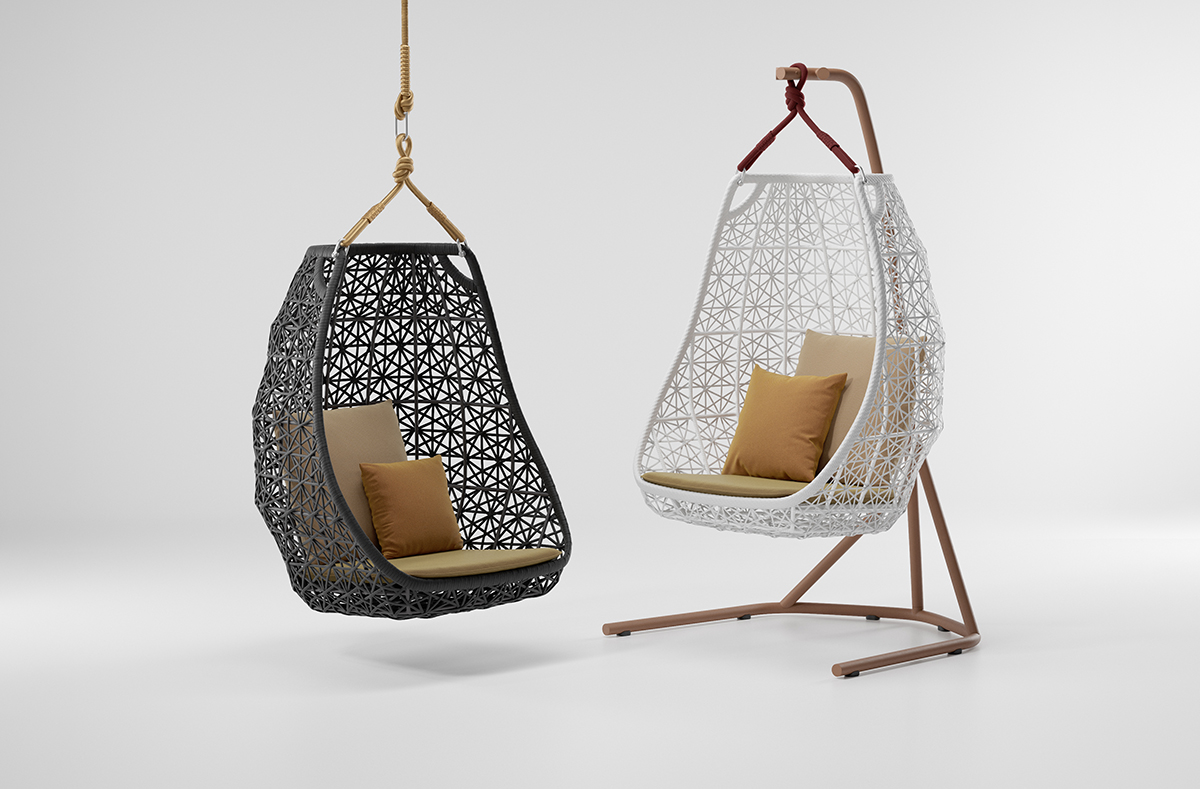 Egg Swing, Maia collection by Kettal, design Patricia Urquiola